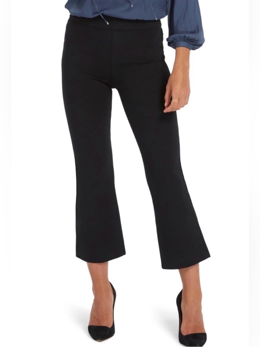Spanx The Perfect Black Pant Cropped Flare Size Large